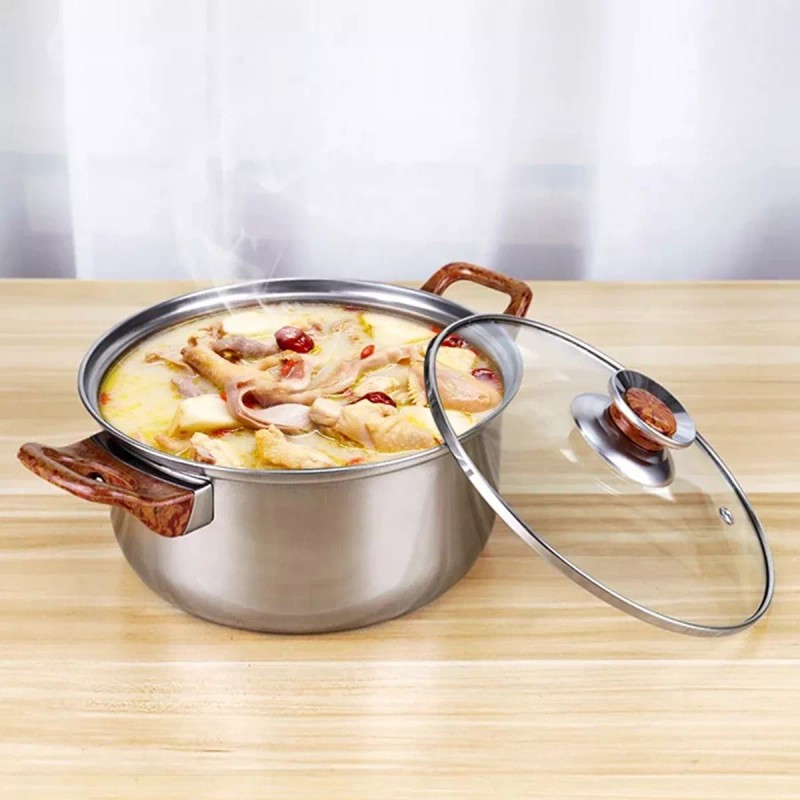 Generic 5 Pcs Juego De Ollas De Sopa De Acero