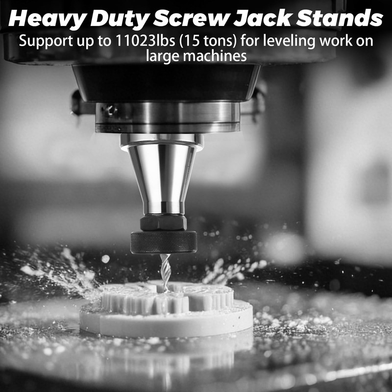 Acrux7 4PCS Adjustable Screw Jack Machinist Jack Adjust Height 2.6"