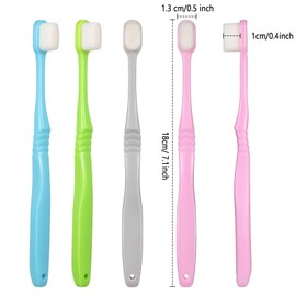 8 Pcs Micro Nano Manual Toothbrush Extra Soft with 20,000 Bristles
