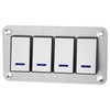 X AUTOHAUX 4 Gang Rocker Switch Panel 3 Pin on