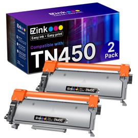 E-Z Ink Compatible Toner Cartridge Replacement for Brother TN450 TN420 TN-450 TN-420 Compatible with HL-2270DW HL-2280DW HL-2230 MFC-7360N MFC-7860DW DCP-7065DN Intellifax 2840 2940 (2 Black)