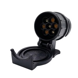 COACOM 1 x Trailer Adaptor 13 to 7 Pin Mini Adapter Waterproof Adapter 12 V Socket Converter for Trailers, Trucks, Motorhomes