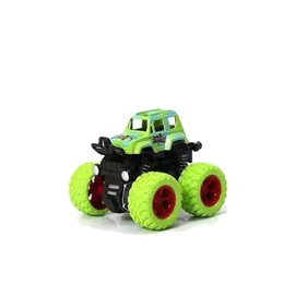 AHYCS Monster Truck Toys, Friction Powered Monster Trucks for Boys, Push and Go Vehicles Toy for Kids, Inertia Vehicle, Stunt On-Road Vehicle, Great for Birthday Party Gift for Boys Girls (Green)