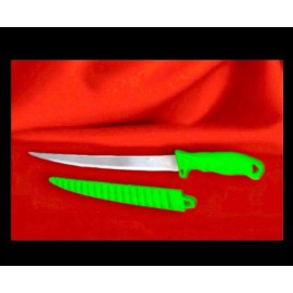 Hiviz- Betts Billy Bay HIVIZ RAZOR SHARP 15" FILET Fillet KNIFE (9" BLADE) HIGH CARBON ST’STEEL, Green