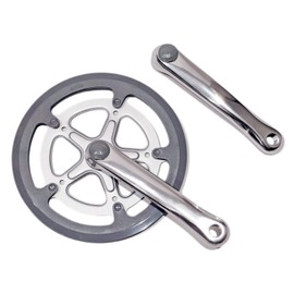 LASCO 52T Chainring 170mm Aluminum Crank Arms Chainguard Crankset Silver Folding Ebike Bicycles