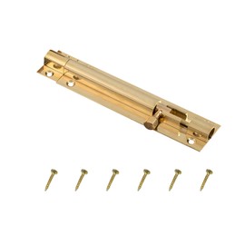 1PC Gold Brass Door Bolt Lock 6inch,Barrel Sliding Lock,Solid Door Latch for Home,Bedroom,Garden