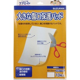 Care Aid Large Wound Protection Pad, 3.9 x 5.9 inches (10 x 15 cm), Pack of 10