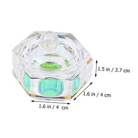Baluue Acrylic Nail Cup 2 Pack Crystal Nail Bowl for Mixing Liquid Acrylic Powder