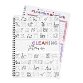 1Pack ADHD Cleaning Planner, Editable ADHD Cleaning Schedule Checklist Organizer, Daily Weekly Monthly Organizer Notebook for Adults, Checklist Notebook for Home Family Tasks DIY Home Improvement