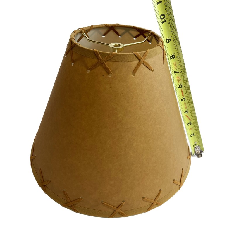 Rustic Oiled Kraft Laced Lamp Shade - 12"