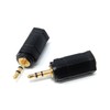 DRUT 2pcs 2.5mm Stereo Jack to 3.5mm Socket Plug Audio