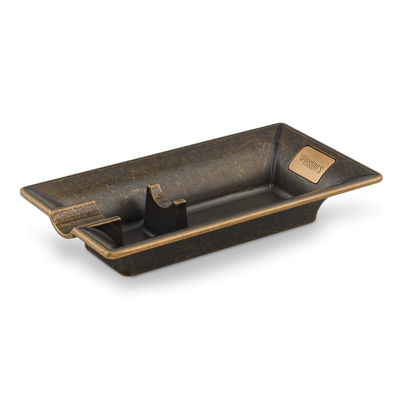 Winston's the Churchill Antique Bronze Cigar Ashtray, Durable with Cigar