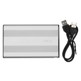 External Hard Drive 2.5 Inch Slim USB 2.0 High Speed Plug and Play Mobile Hard Disk for Computer PC Travel Silver 500GB