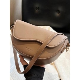 Summer 2024 Vintage Female Shoulder Bag with Two Straps, Girl Cute Crossbody Bag, Wide Strap Retro Luxury Color Block Saddle Bag Perfect for Party, Wedding, Dinner, Birthday Gifts:_Black*1 pc+Coffee Brown*1 pc_Please Refer To The Pictures for Dimensions