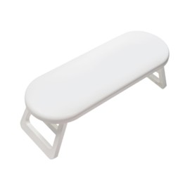 TENOL Nail Arm Rest Manicure Hand Cushion, Non Slip Professional Comfortable DIY Table Desk Station Hand Rest for Home Outdoor Shop, white