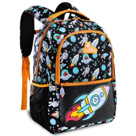 Decorably Backpack for Kids - 16.5in Holographic Space Backpack for Boys, Kids Backpack Space Backpacks for Boys Space Backpack, Kids Space Backpack, Kids Backpacks for Boys, Outer Space Backpack
