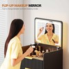 JDPAG LED Vanity with Flip Top Mirror, 3 in 1