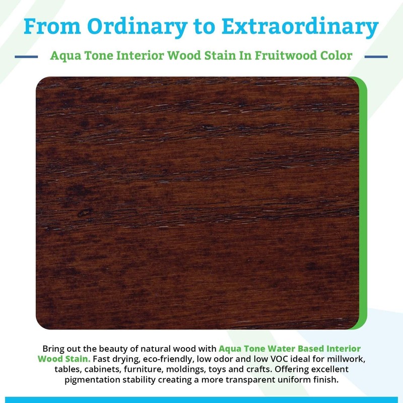 Aqua Coat Aqua Tone Water-Based Wood Stain (Gallon, Fruitwood)