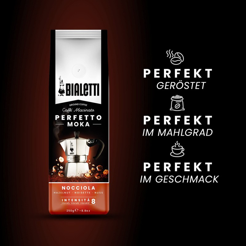 Bialetti - Perfetto Moka Nocciola: Ground Coffee Medium Roast Hazelnut