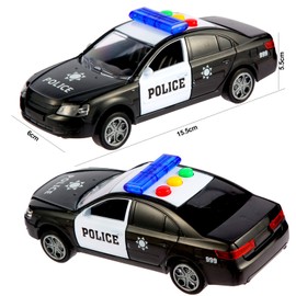 Police Car Toy with Light and Sound, 1:36 Car Toy for 3+ Years Old Boy and Girl Gift