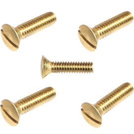 Solid Brass Commercial Slotted Oval Head Machine Screws 6-32 X 3/4 Qty 25