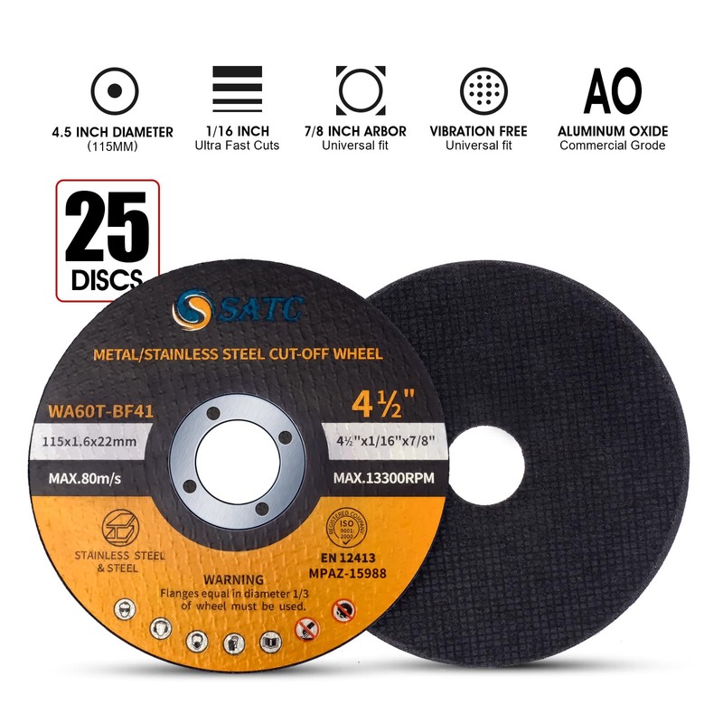 S SATC 25 PCS Cut Off Wheels 4 1/2 Inch