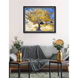 DECORARTS - The Mulberry Tree by Vincent Van Gogh. Giclee Print Art Reproduction with matching Solid Wood Frame in Classical Style. Picture Size: 30x24 in, Framed Size: 33.25x27.25 in