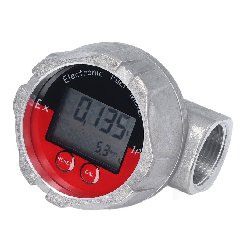 1 Inch Flow Meter LCD Display Digital Turbine Flow Gauge