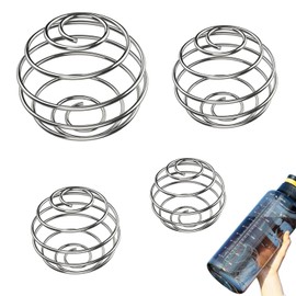 jatimdotin Pack of 4 Stainless Steel Shaker Balls, Stainless Steel Shaker Ball, Spring Blender Mixing Ball for Milk Tea, Healthy Vegetables, Milkshakes (4 Sizes)