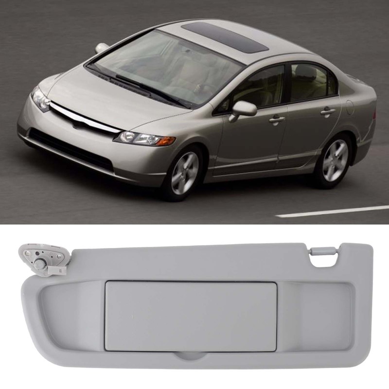 Sun Visor Grey Stylish Look Sun Shielding Visor Mirror with