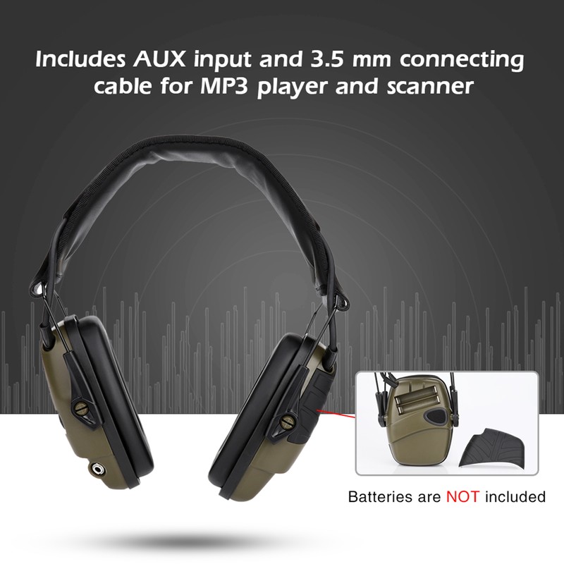 Sport Sound Amplification Electronic Earmuff NoiseProof Hunting Earmuff for Outdoor