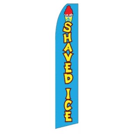 Neoplex Shaved Ice Banner Flag Sign Only Yellow Flutter Swooper Advertising 2.5’ Wide