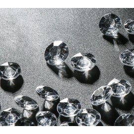 ABSOFINE Deco Diamonds 12 mm 500 g, Approx. 1500 Pieces Colourless Sparkling Diamonds Crystal Stones Decorative Gemstones Crystal Diamonds