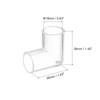 sourcing map 2Pcs Clear Elbow Fitting, 16mm/0.63" 2 Way Acrylic