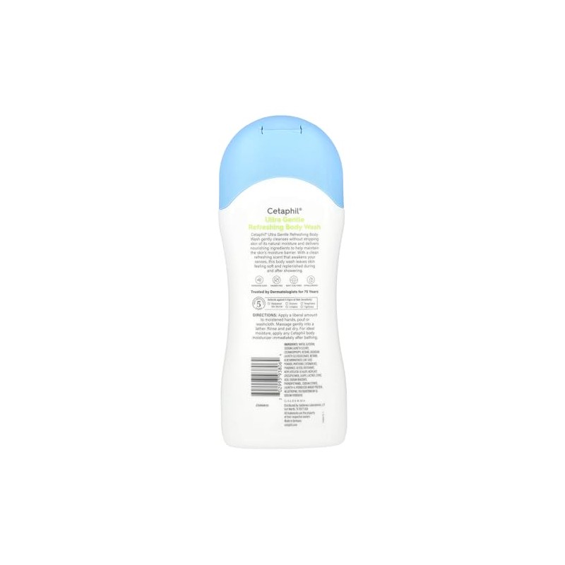 Cetaphil Ultra Gentle Body Wash, Refreshing Scent, 16.9 Ounce (Pack