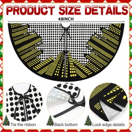 Boao 48 Inch Christmas Hero Theme Tree Skirt City Building Tree Skirt City View Christmas Tree Skirt City Print Theme Party for Christmas Holiday Decorations