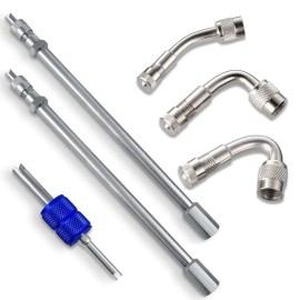 Unbranded 6x Truck RV Car Bike Motorcycle Dual Wheel Tire Valve Extender Extension Adaptor