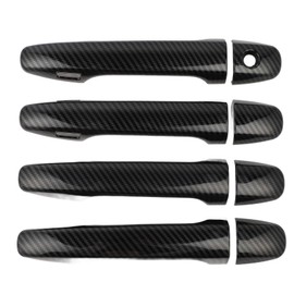 Carbon Fiber Style Outer Door Handle Cover Replacement for Legacy 2015-2022, Levorg 2015-2019, 2015-2022 with ABS Material