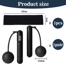 Ropeless Skipping Rope, Cordless Skipping Ropes for Adults, Workout Exercise Cardio Smart Digital Gravity Ball Jump Rope without Rope for Home Workout Equipment for Women Men
