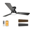 OPONL 42 Inch Black Ceiling Fan with Light with Remote