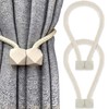 Yatinkim 2 Pack Curtains Tie Backs Drapes Holders Beige Magnetic