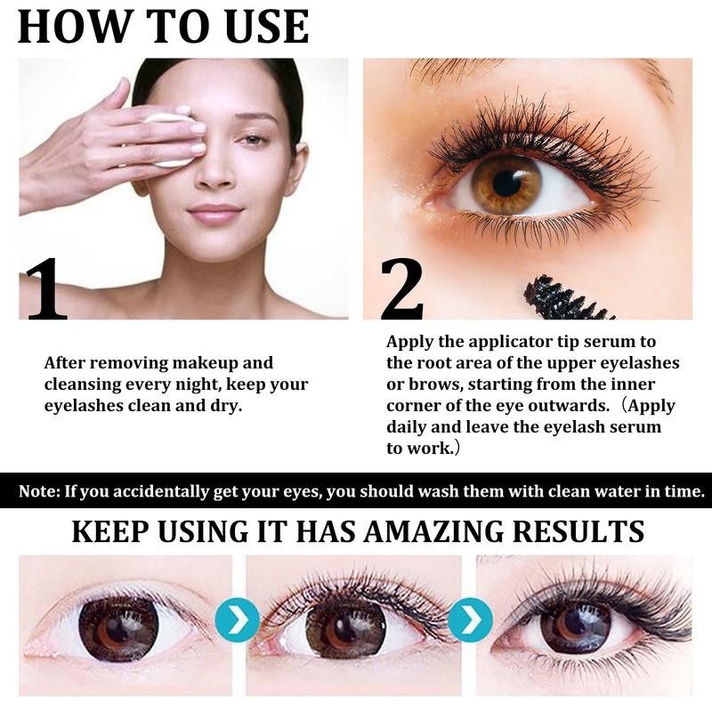 EELHOE Natural Fiber Eyelash Growth Liquid， Moisturizing, Smudge-Proof Formula for