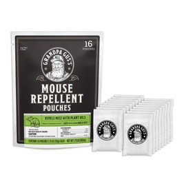 Grandpa Gus's Natural Mouse Repellent Pouches, Cinnamon/Peppermint Oils Repel Mice from Nesting in Home/Cabin/Boat/Car Storage/RV/Machinery/Shed (16 Pouches)