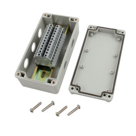 YXQ 2 in to 3 Out Electrical Junction Box w Terminal Connector Gland 6.4" x 3.2" x 2.36" IP65 Waterproof Plastic Grey Dustproof Electric Project Enclosure(160 x 80 x 60mm)