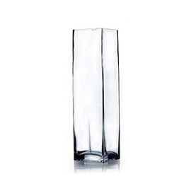 WGV Square Block Bud Vase, Width 2", Height 8", Clear Skinny Narrow Standard Floral Container Centerpiece for Wedding Party Event Home Office Decor, 1 Piece