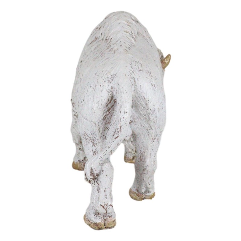 Ebros Native American Sacred White Bison Buffalo Decor Resin Figurine