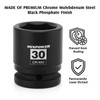 MIXPOWER 3/4" Drive Shallow Impact Socket, 30mm, CR-MO, Metric, 6