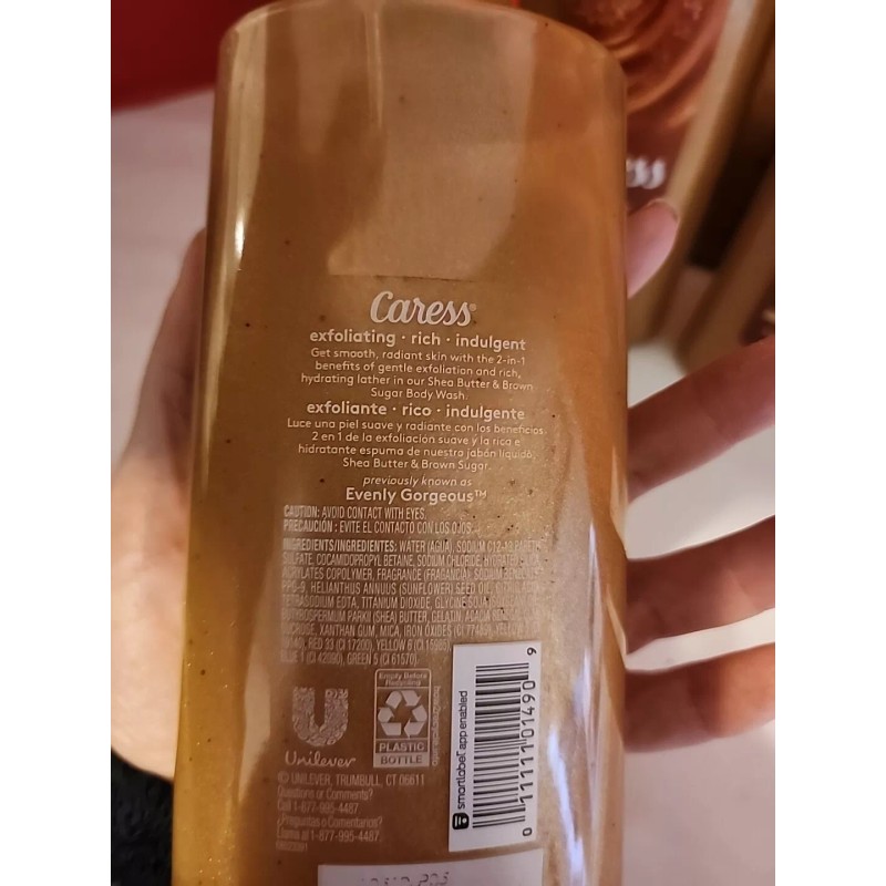 Caress LOT (6) CARESS SHEA BUTTER & BROWN SUGAR EXFOLIATING