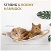 3MNSCD Cat Hammock Wall Mounted Cat Shelf with Steps -