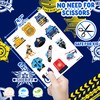 96 PCS Police Car Police Officer Policeman Pre-Cut Temporary Tattoos
